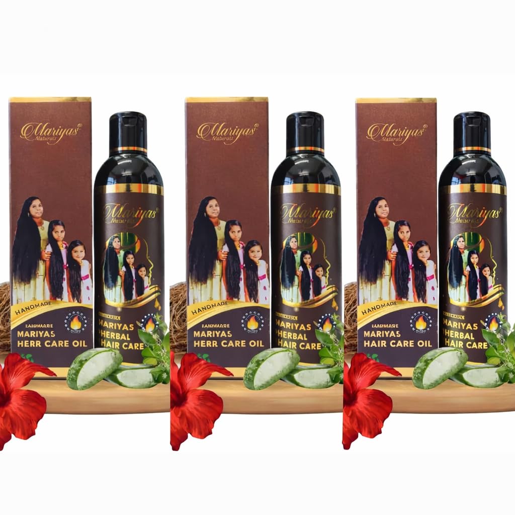 Mariyas Herbal Handmade Natural Hair Care Oil 600ml (3x200ml)
