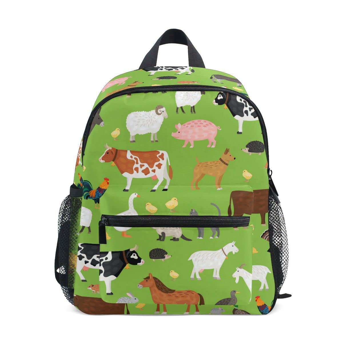 Fisyme Toddler Backpack Farm Animal School Bag Kids Backpacks for Kindergarten Preschool Nursery Girls Boys, S