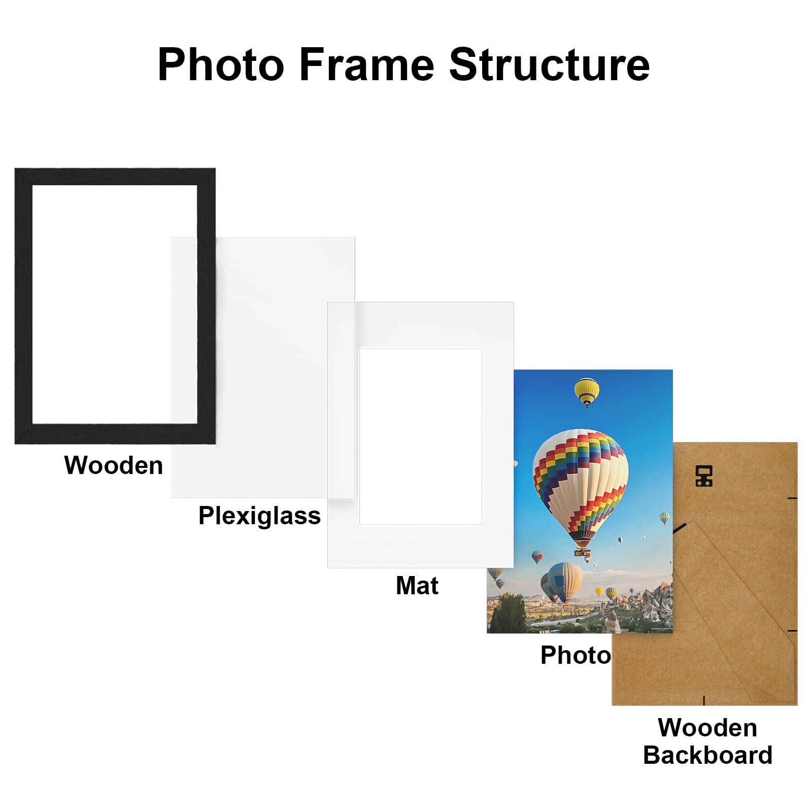 Cornice Per Foto Quadri Tele Portafoto A4 21 X 29.7 Cm Modello Legno Scuro 70780