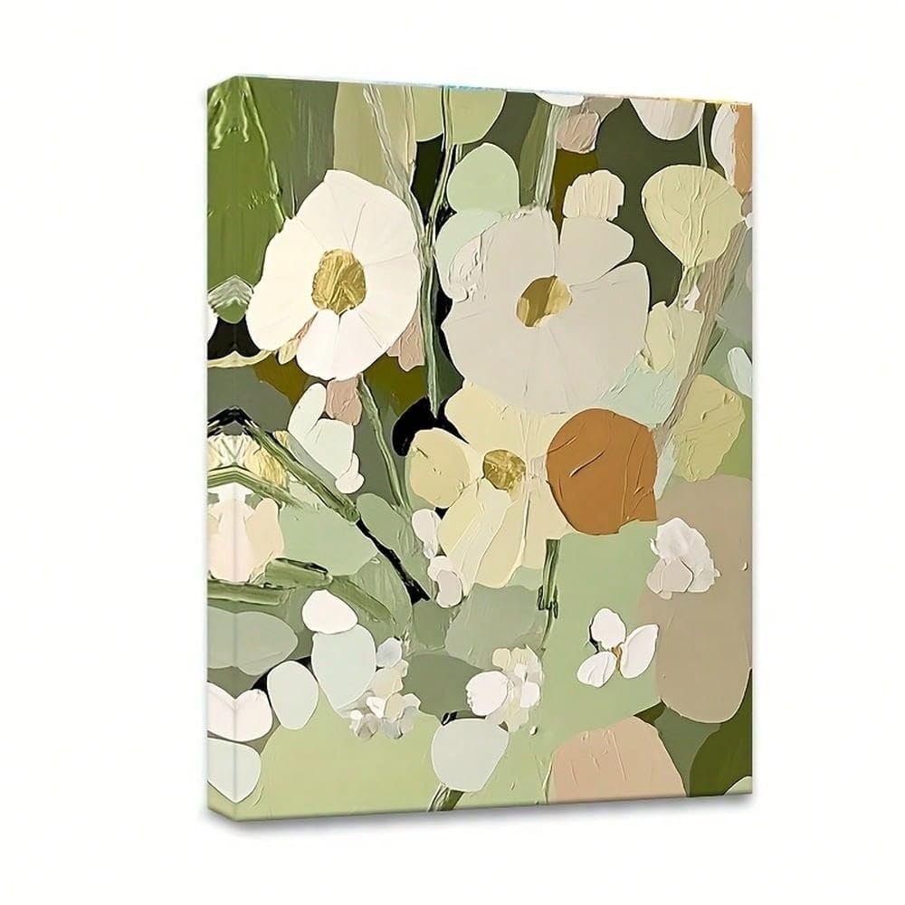 1 cuadro moderno con estampado floral sobre lienzo, ideal para la decoración de salas de estar, dormitorios u oficinas (70x100cm/Sin marco).