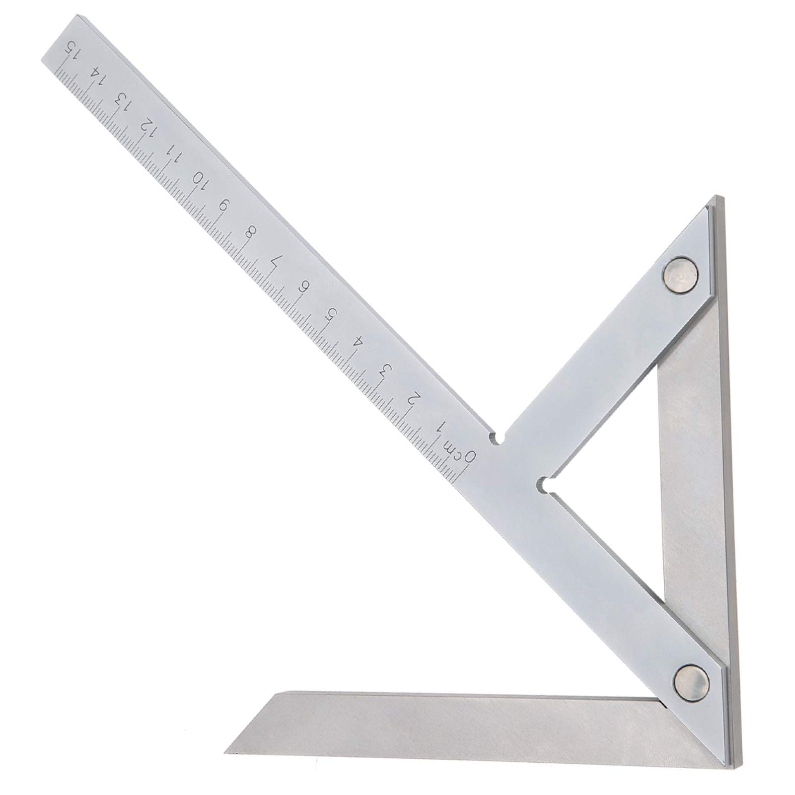 Professionelles Edelstahl -Zentrum -Winkel -Protraktor -Werkzeug hohe Genauigkeit 45 90 Gradmesslineer für Holzbearbeitung Metallbearbeitung und DIY -Projekte 150x130 mm Größe