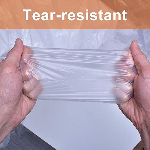 Miniatura 10 de Oiyeefo Paños de plástico transparente para pintura, 5 piezas de lona de plástico de 9 x 12 pies, impermeable, a prueba de polvo, casi resistencia