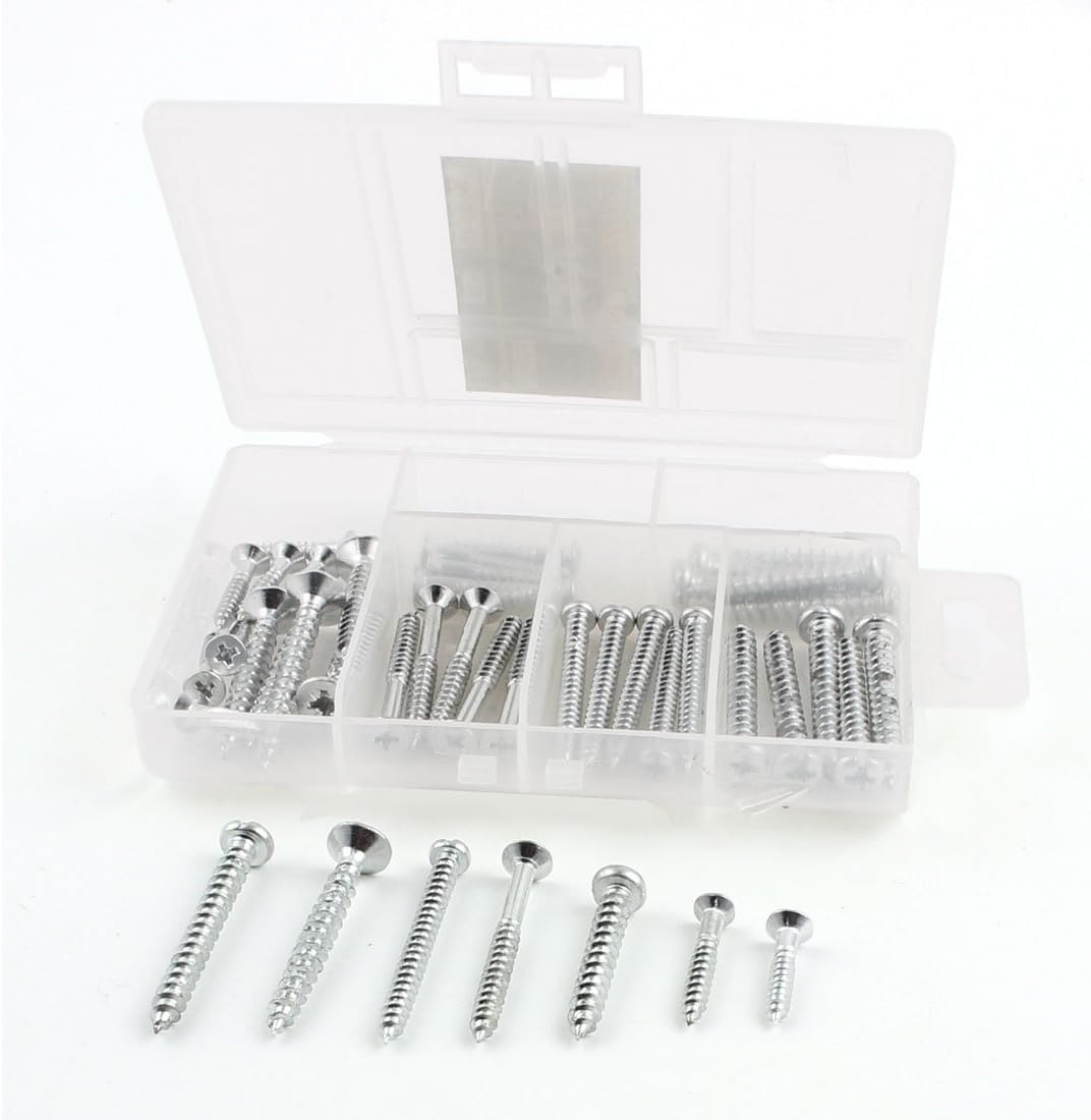Aexit M3.5 (Home hardware) M4 M5 Phillips Round Cross Head Stainless Steel Screws Bolts KIt 44 (81ry810qf354) in 1