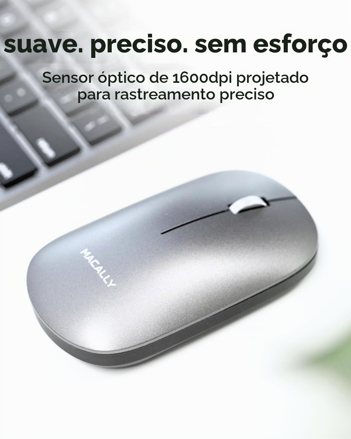 Macally Teclado e mouse sem fio Apple para Mac – modo duplo