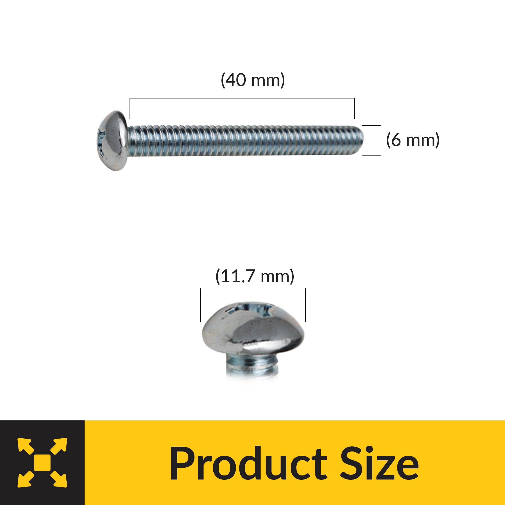 Brixwell SRW408655050 Decorative Hardware Screw with Phillips Drive Pack of 50