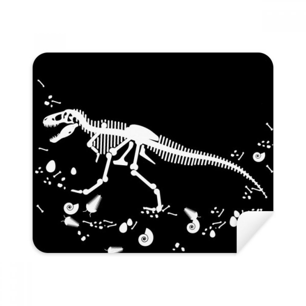 Dinosaur Bone Bones Medium Cleaning Cloth Screen Cleaner 2pcs Suede Fabric