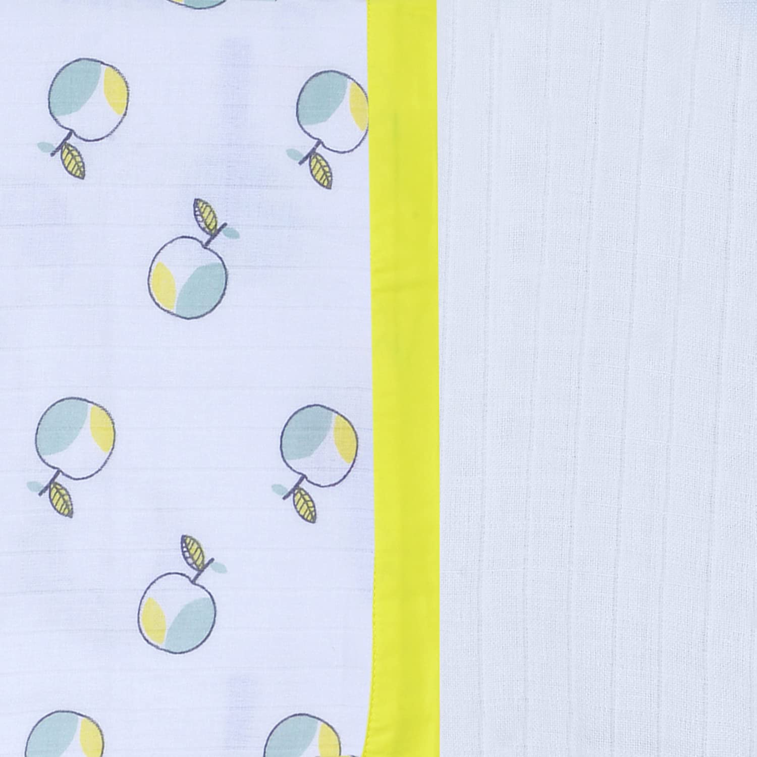 My Milestones 100% Cotton Muslin Baby Blanket - 4 Layered (43x43 inches) - Fruits Print 1