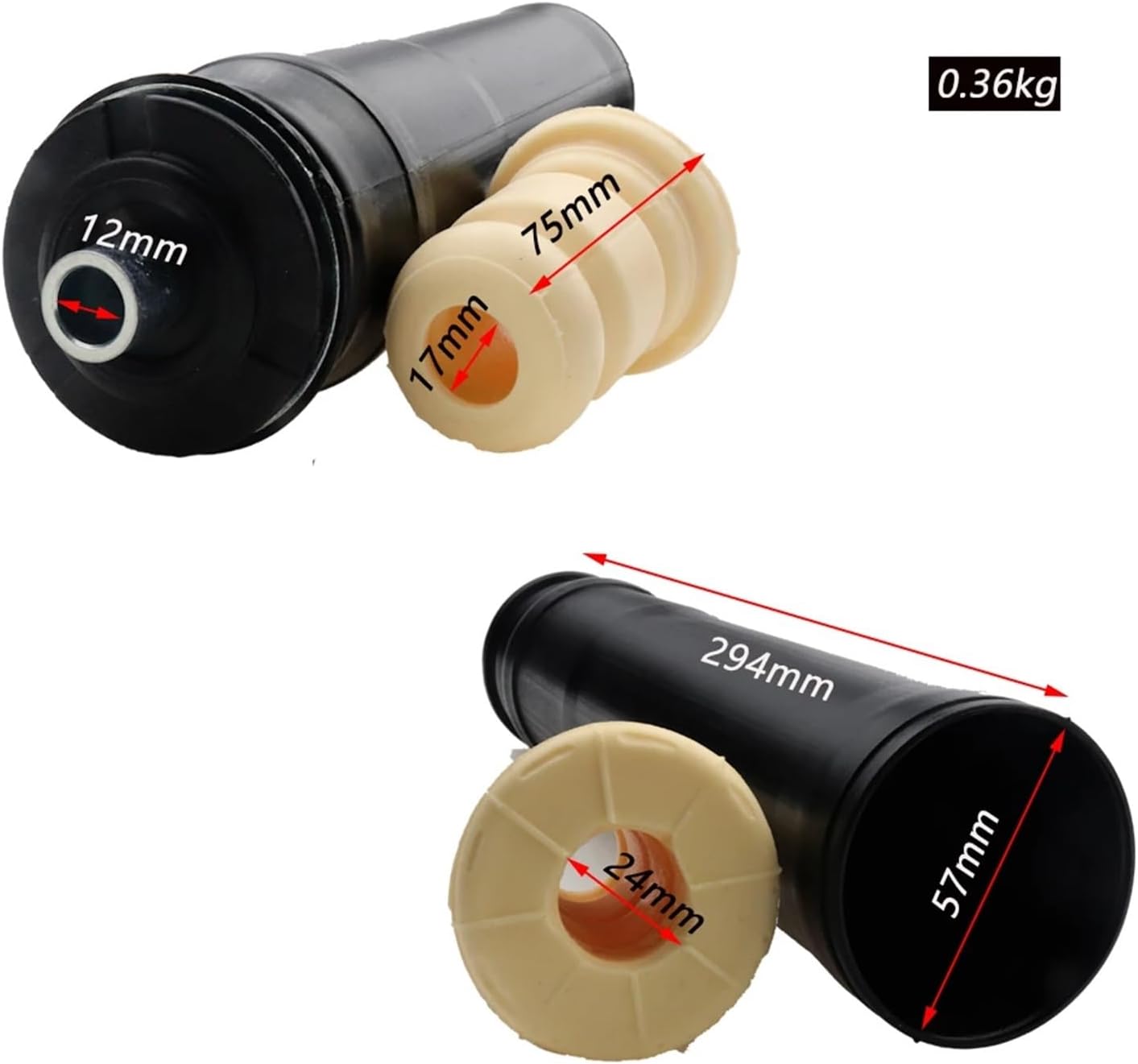 Rear Suspension Shock Absorber Rubber Bellow Buffer Boot KIT Compatible with Toyota Corolla Alphard Sienna Previa BYD F3 Compatible with Doge E5