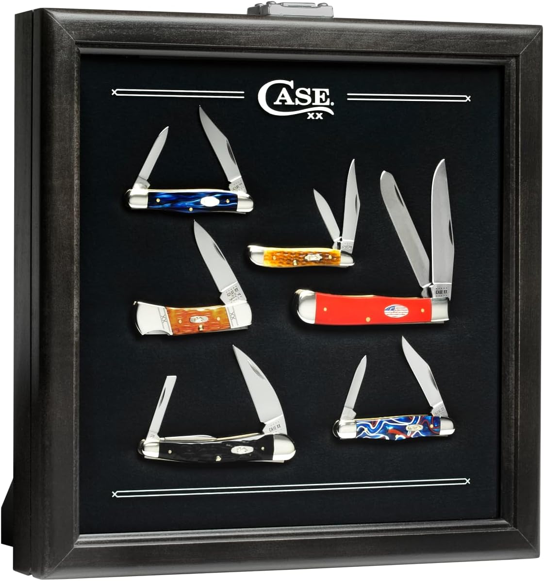 Case XX Knives Small Black Wood and Glass Countertop Knife Display 50990