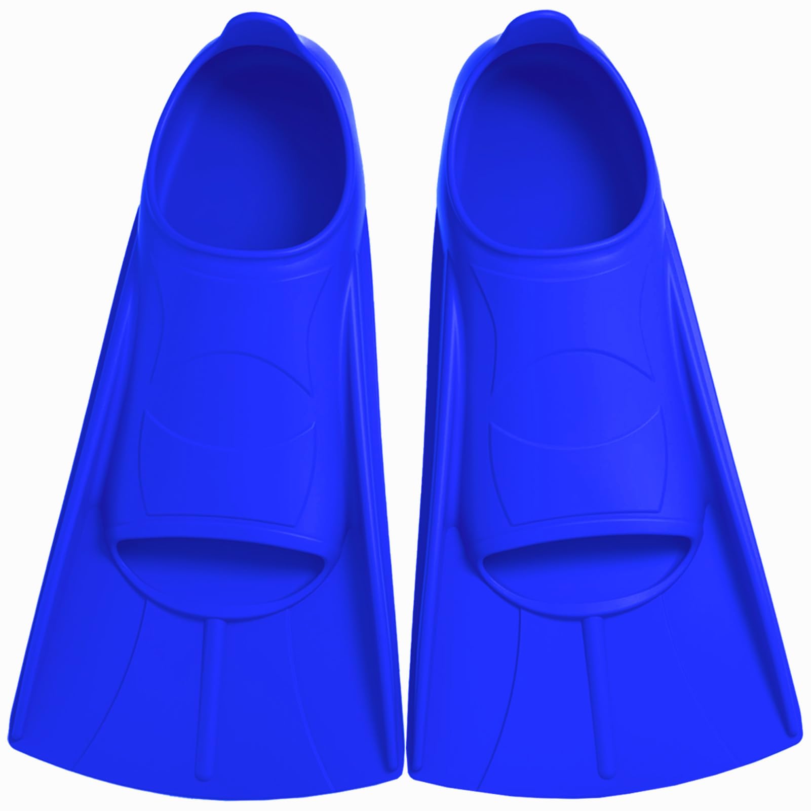 Flippers Kids Swim Fins Comfortable Silicone Flippers for Swimming and Diving, Suitable Size for Beginners Kids Adults (Blue, XXS(27-29))