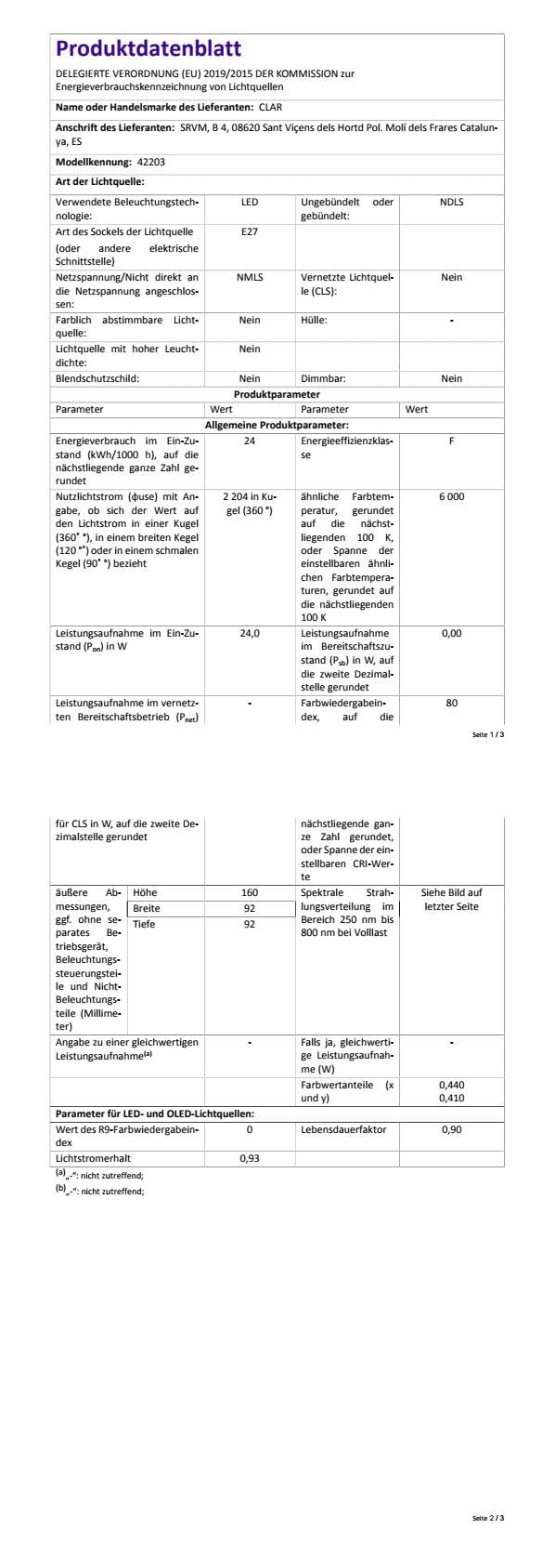 CLAR - LED Birne E27 Extra Hell 24W, Kaltweiß, Ersatz für 200W/150W, Helle Glühbirne (Pack 20)