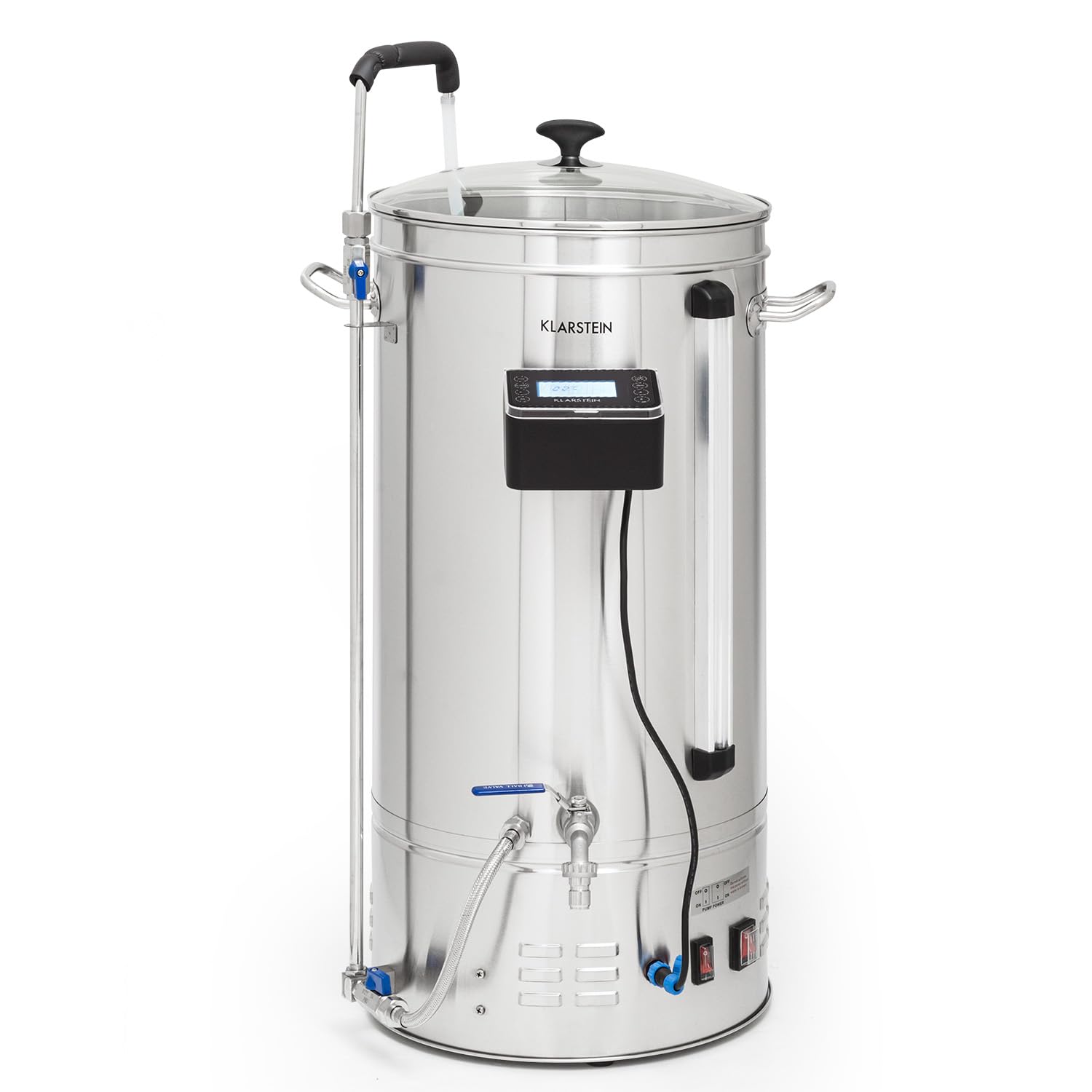 Klarstein Brauheld Pro - Fermentadores cerveza, Fabrica cerveza artesanal, Máquina cerveza artesanal, Temporizador 1-99 min, 30-100 °C, Acero inoxidable, Recipiente grano extraíble, 45 L, Plateado — view 13