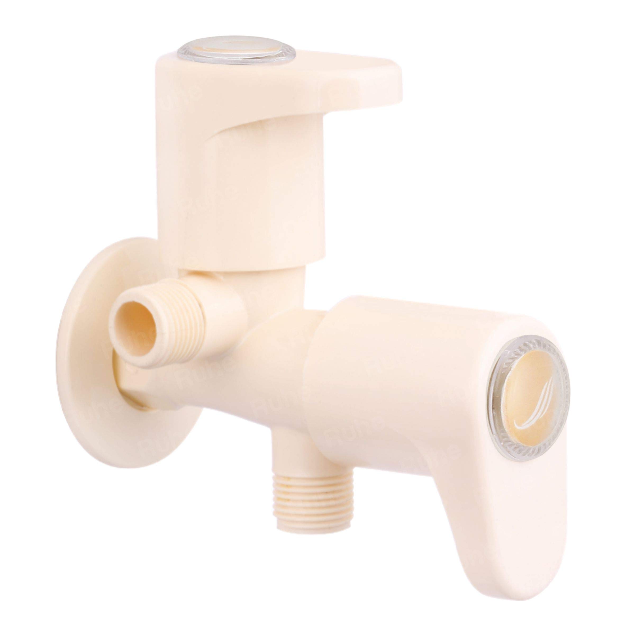 Ruhe® PTMT 2 in 1 Angle Cock with Faucet/Tap | Plastic City Collection 2 in 1 Angle Cock with Wall Flange Tap/Faucet (Ivory Colour) | (Pack of 2) (B08MXY8B19) Amazon Price History, Amazon Price Tracker