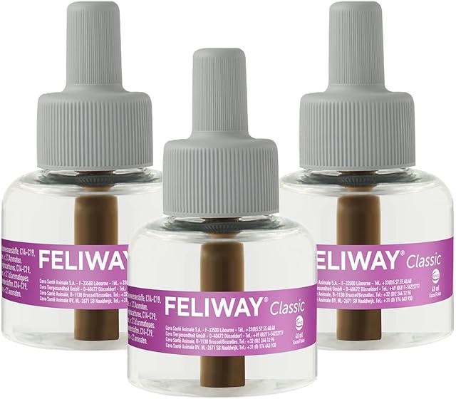 FELIWAY® Klasyczny pakiet promocyjny | 3 miesiące relaksu dla kotów | 3 x 48 ml flakony uzupełniające