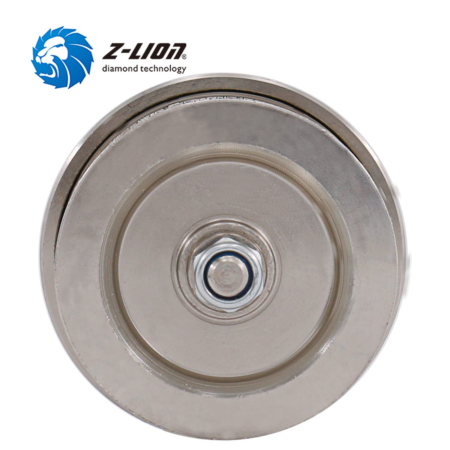 Z-LION 1-1/2" Full Bullnose Coarse Diamond Profiler Wheel with 5/8-11 Thread for Granite Marble Countertop Shaping Edges V-Shape 40mm