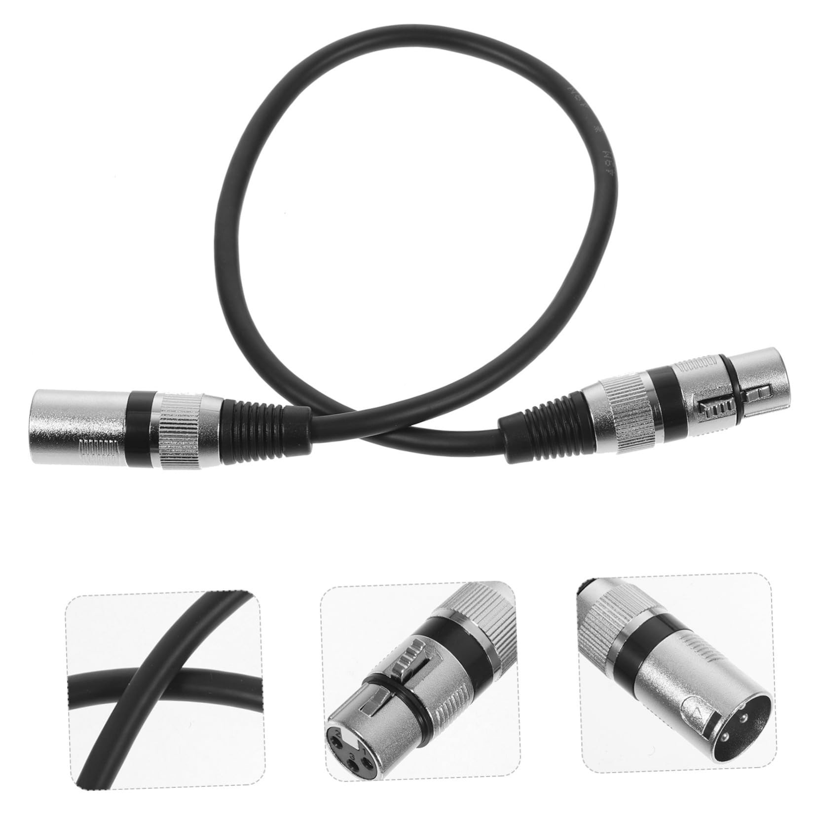 Set 6 Cavi Microfono Xlr Maschio-femmina 3 Pin in Rame senza Ossigeno, Trasmissione Efficiente e Resistente per Sistemi Audio Ktv Lunghezza 0,5m