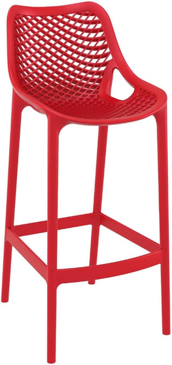 Compamia Air Patio Bar Stool in Red (Set of 2)