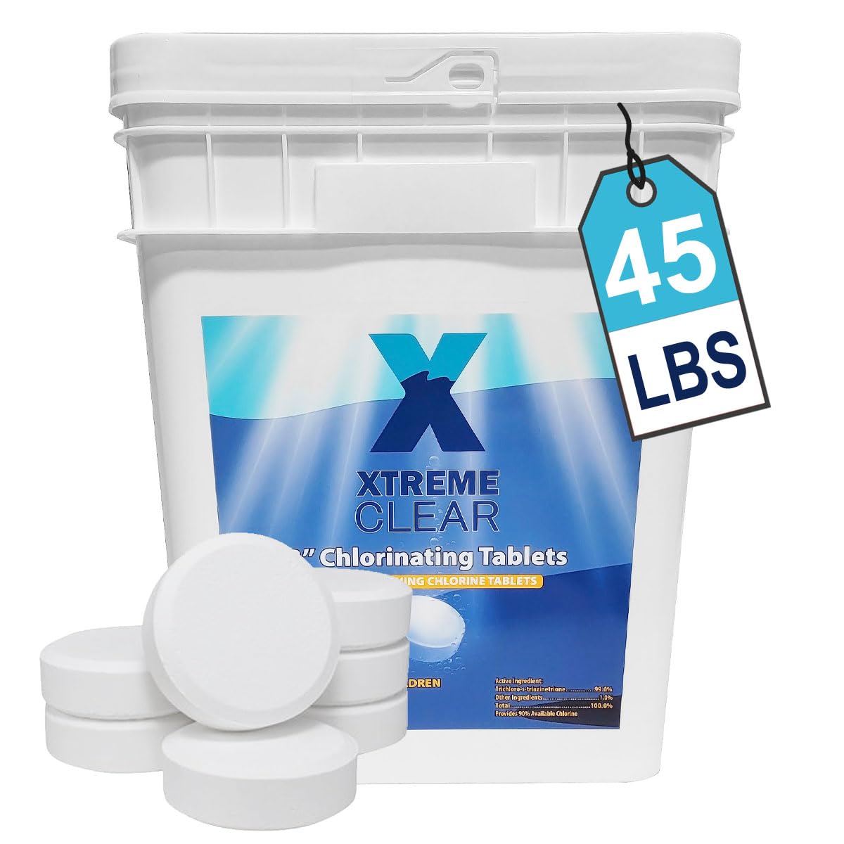 XtremeClear 45lbs Chlorine Tablets