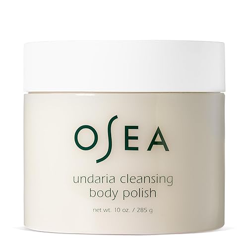 OSEA Undaria - Esmalte corporal limpiador de 10 onzas, exfoliante corporal AHA con piedra pómez y algas marinas