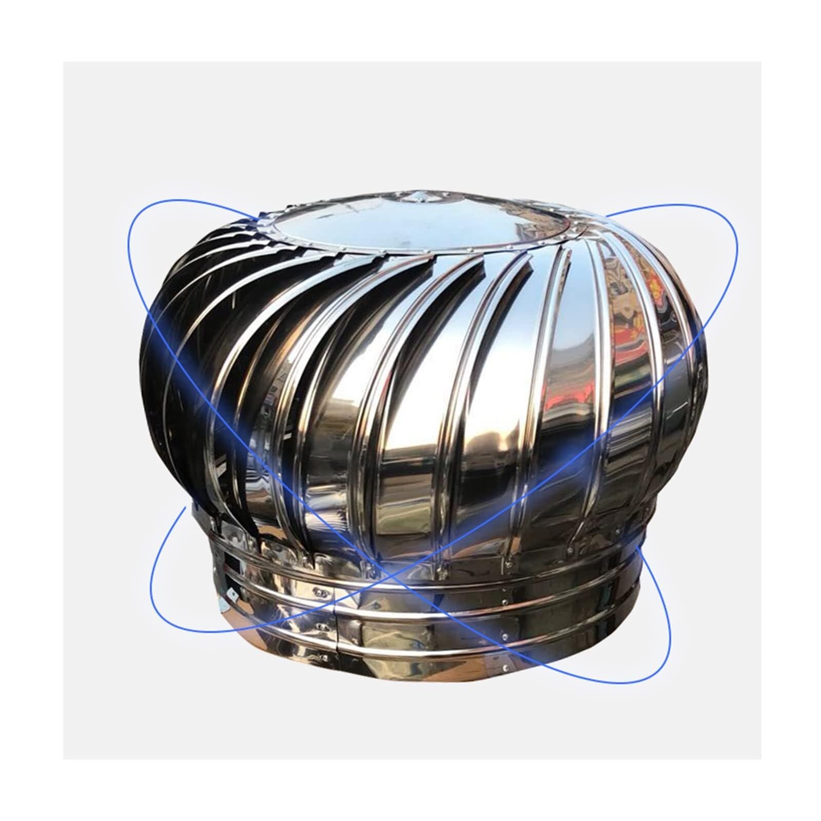 Chapeau de cheminée rotatif en acier inoxydable 300 mm pour l'extraction d'air de toiture