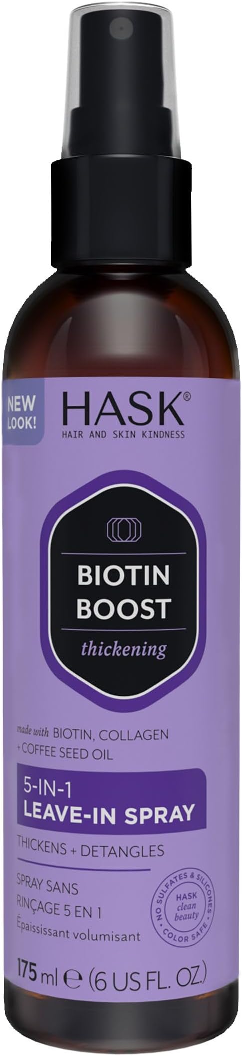 Hask Biotin Boost. 5 In 1 Leave In Spray 175 ml, Black