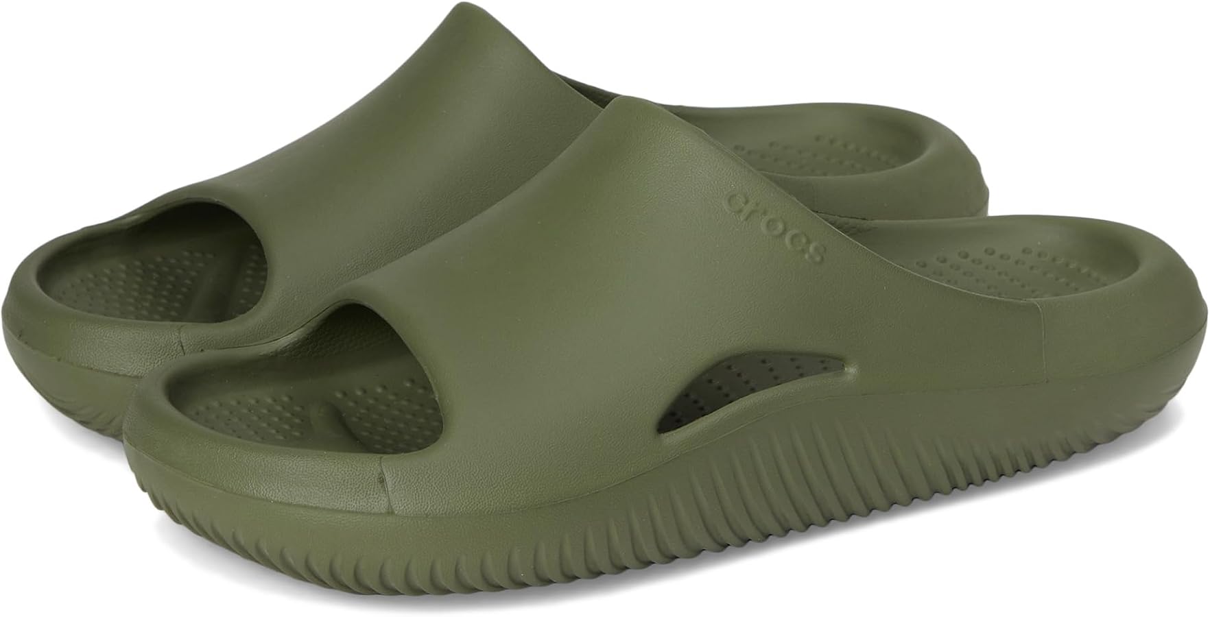 Crocs Unisex Adult Mellow Recovery Slides, Army Green, 14 Women/12