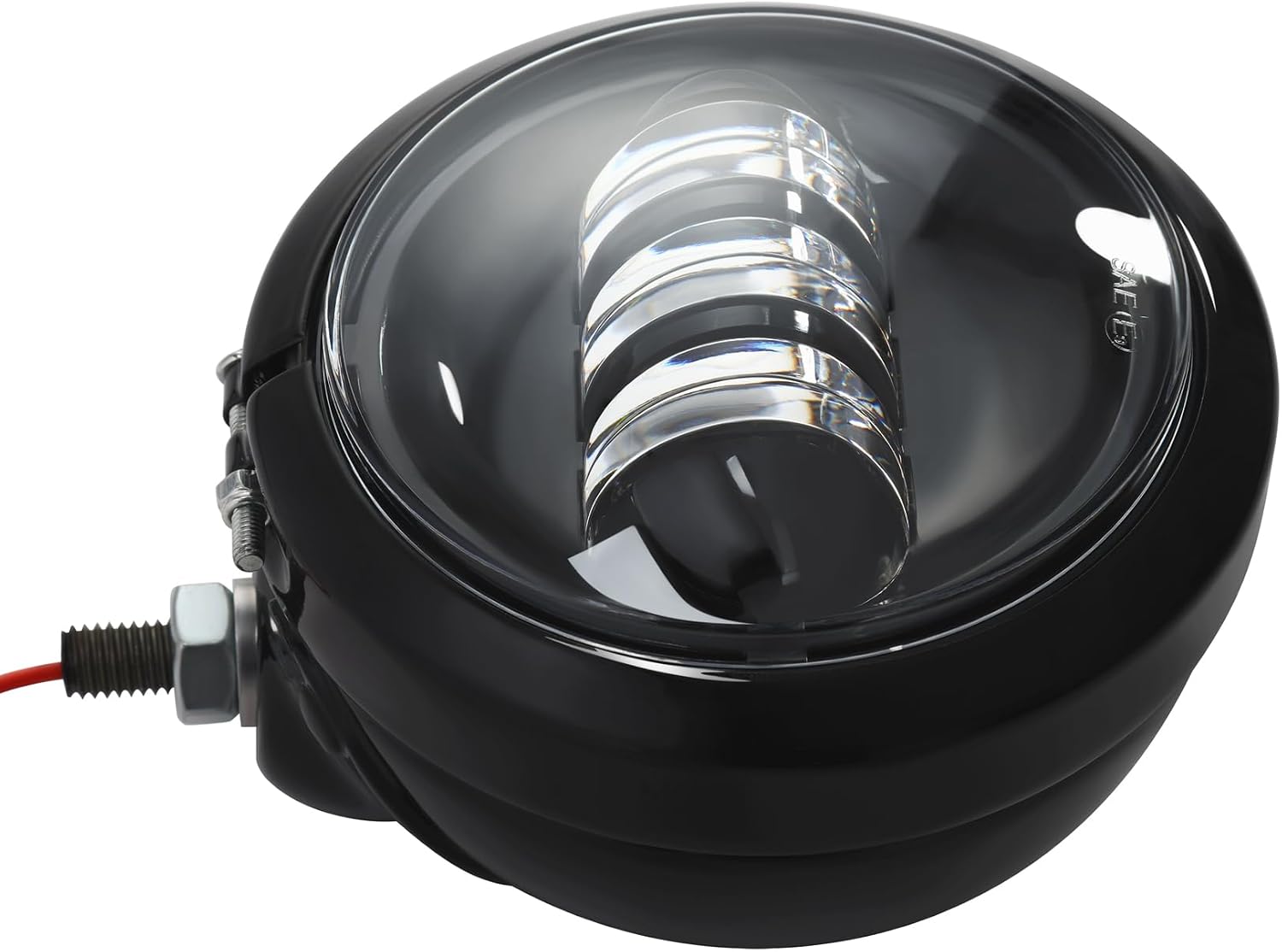TCMT Black 4.5" LED Auxiliary Fog Passing Light W/Housing Bucket Fits For Harley Davidson