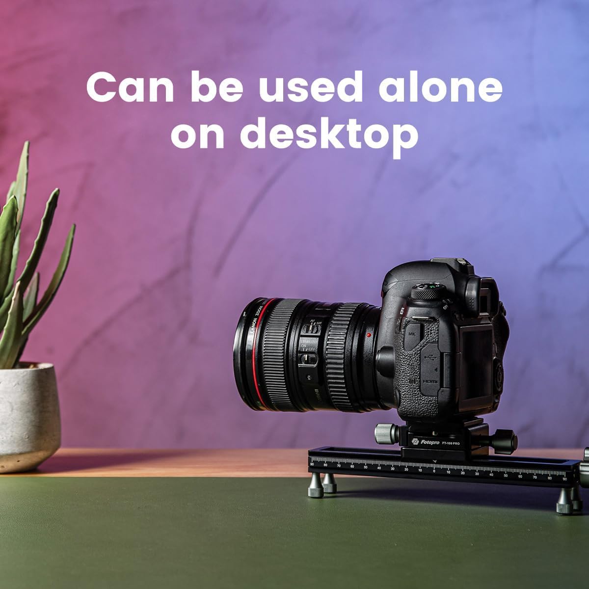 Fotopro Slider Rail Macro Focusing for Close-up Shooting Macro Photography with Quick Release Plate 7.4 Inch Universal Camera Slider FT-100PRO Black