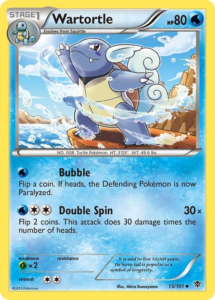 Pokemon - Wartortle 15/101 - Plasma Blast - Uncommon Single Card
