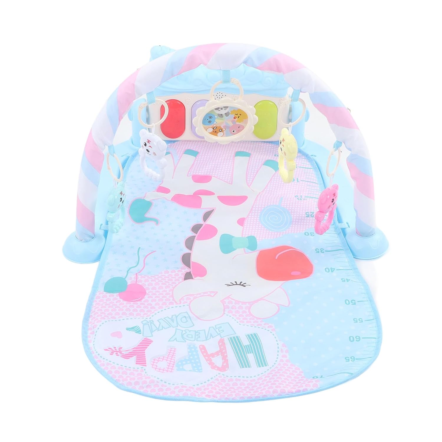 Baby Gym Play Mat, Multifunctional Musical Activity Hanging Piano Gym Mat for Newborn Babies