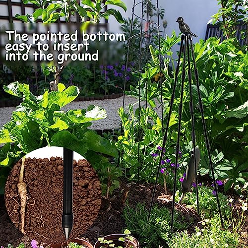 1Pcs Garden Trellis For Climbing Plants Outdoor, 63" Rustproof Pe Metal Tube With Plastic Coated Tower Tomato Cage,Plant Support Structures For Climbing Plants,Plant Tower For Climbing Vines,Flowers #TOP5