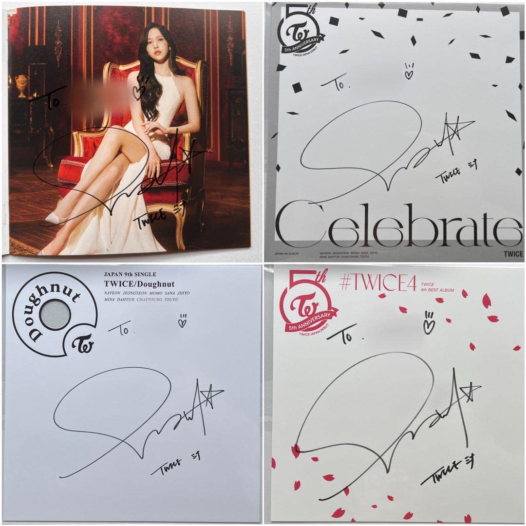 Amazon.co.jp: twice ミナ doughnut #twice4 Celebrate直筆サイン  