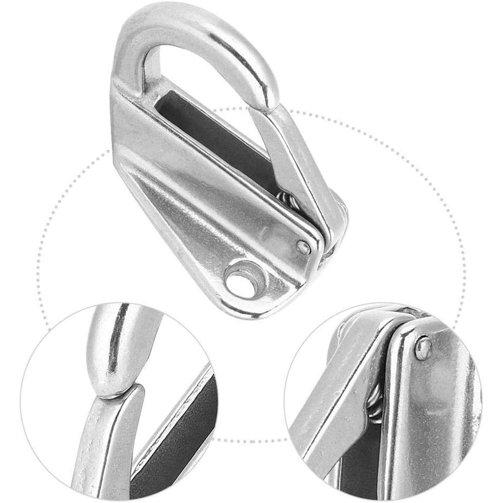 POFET 5pcs Cappotti Gancio Gancio Parete Gancio Molla Gancio Gancio In Acciaio Inox Cappotti Cappelli Gancio Marine Boat Deck Hardware Accessori