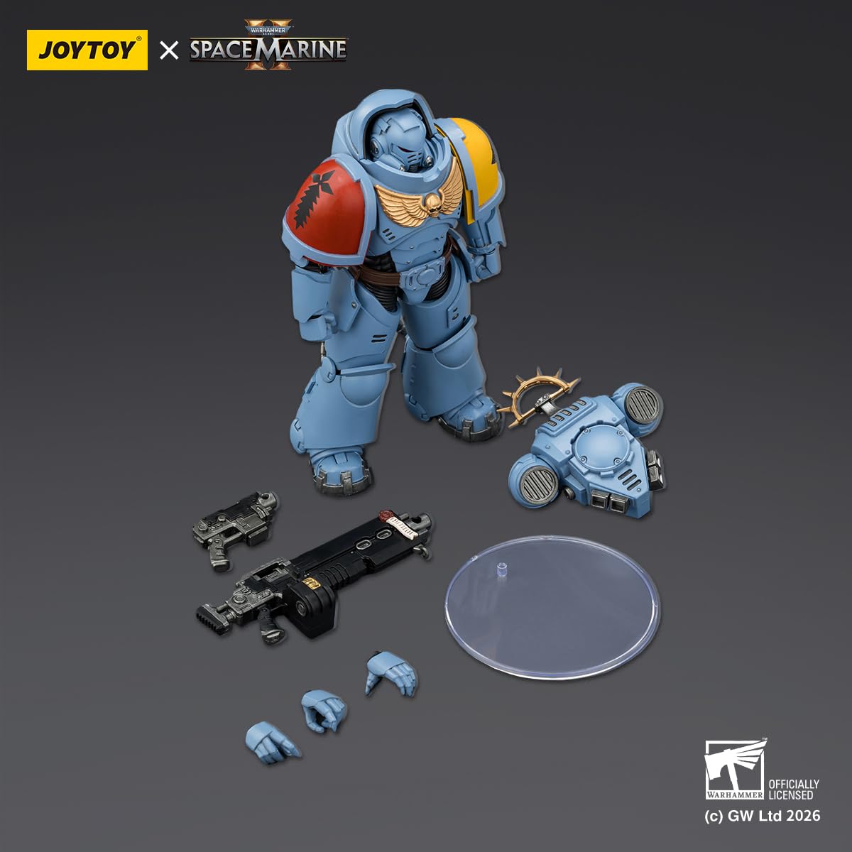 TOYVERSE JOYTOY Warhammer 40.000 Game Edition Space Wolves Heavy Intercessor - Figura de acción articulada a Escala 1/18 de 12,7 cm con Bolter Pesado y Pistola de Perno, Coleccionable para Mayores de