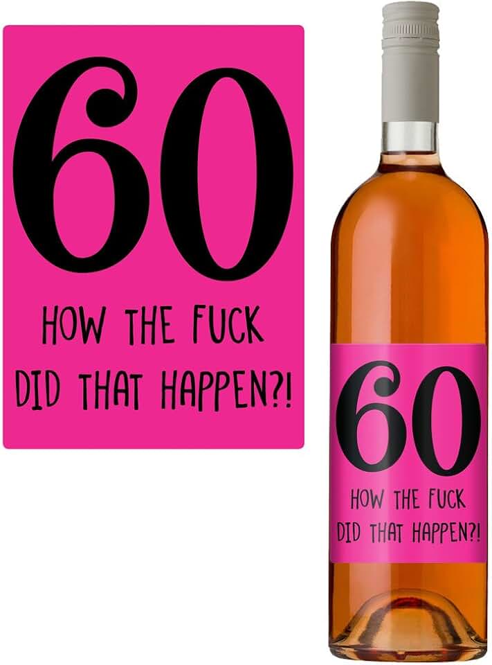 Amazon.co.uk 60th birthday wine labels