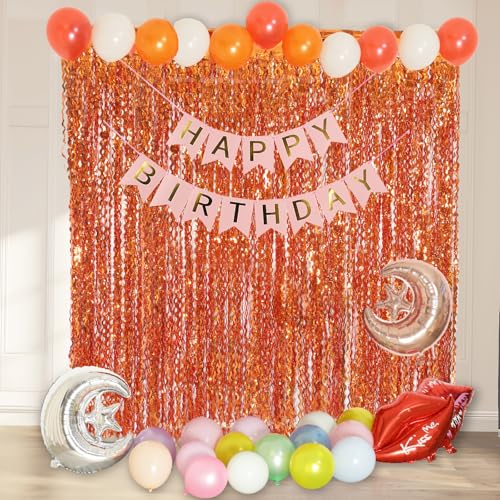 KEEUH 4 Pack 3.3 ft x 6.6 ft Wavy Tinsel Foil Fringe Curtains Backdrop,Metallic Foil Curtains for Party Photo Booth Props Background Decoration - Image 7