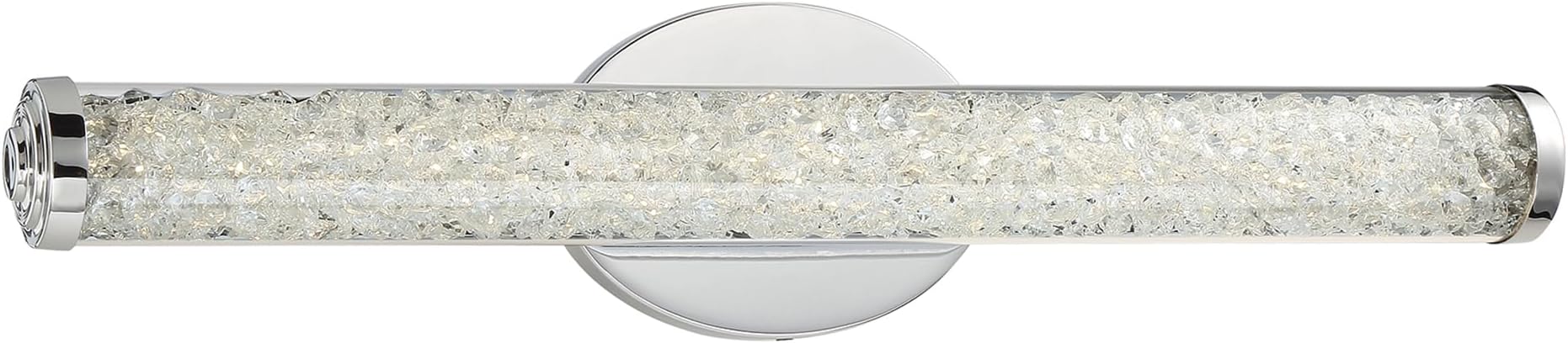 GEORGE KOVACS P1192-077-L Diamonds LED Vanity Bath Light, 1-Light, 23 Total Watts, 5-in H x 24-in W, Chrome