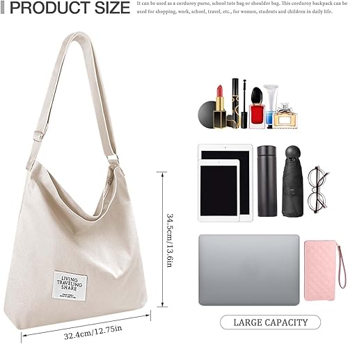 Miniatura 20 de Bolsa de lona con diseño de bolsillo externo, aspecto elegante, correa de hombro ajustable