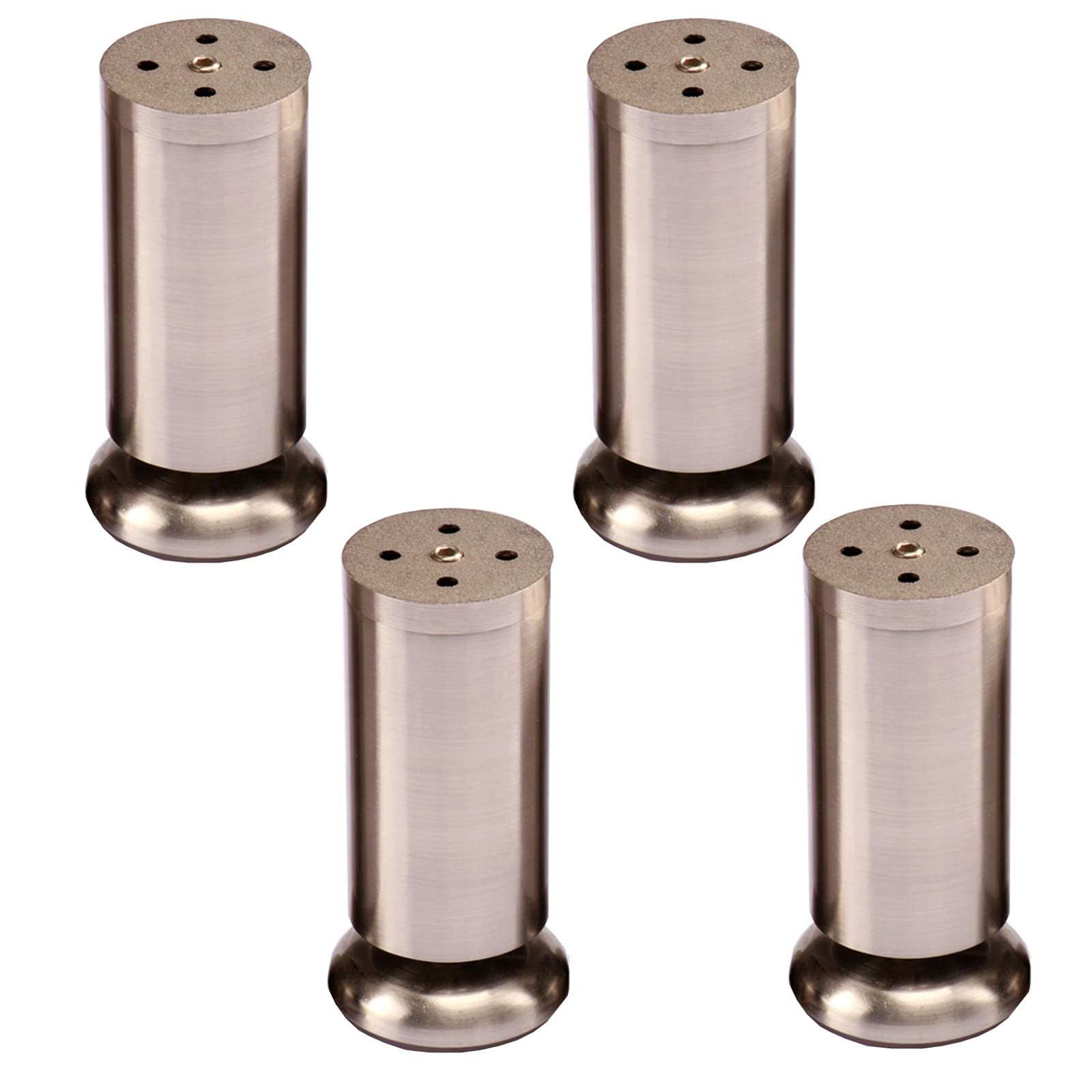 Amazon | 4ピースの家具の足、丸い金属製の家具の足、調節可能な