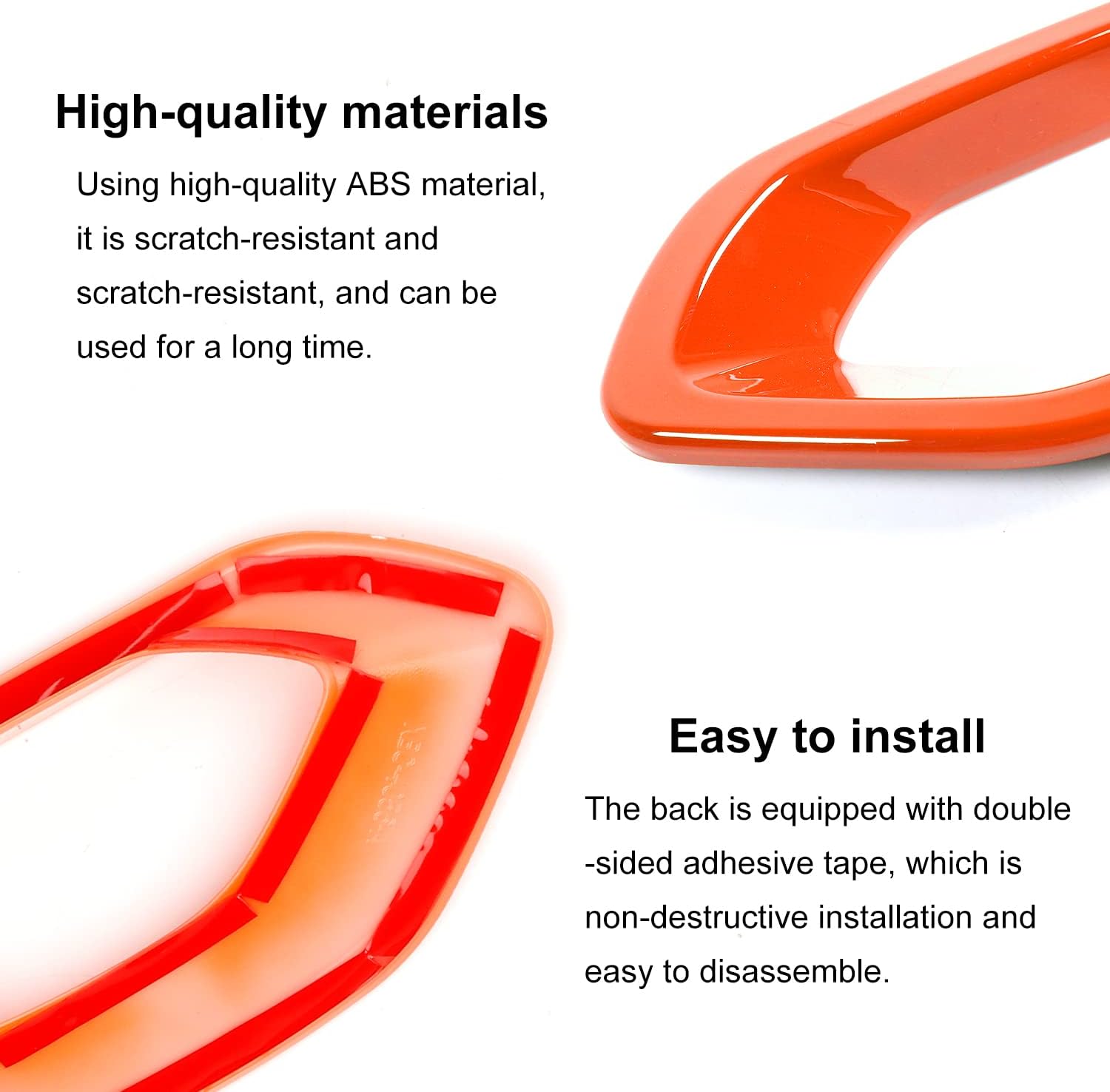 JWWY Front Grille Radiator Grille Grillwork Surround Assembly Inserts Mesh Front Fascia Grille Trim for 2015-2024+ Dodge Charger Exterior Accessorie Orange 2pcs