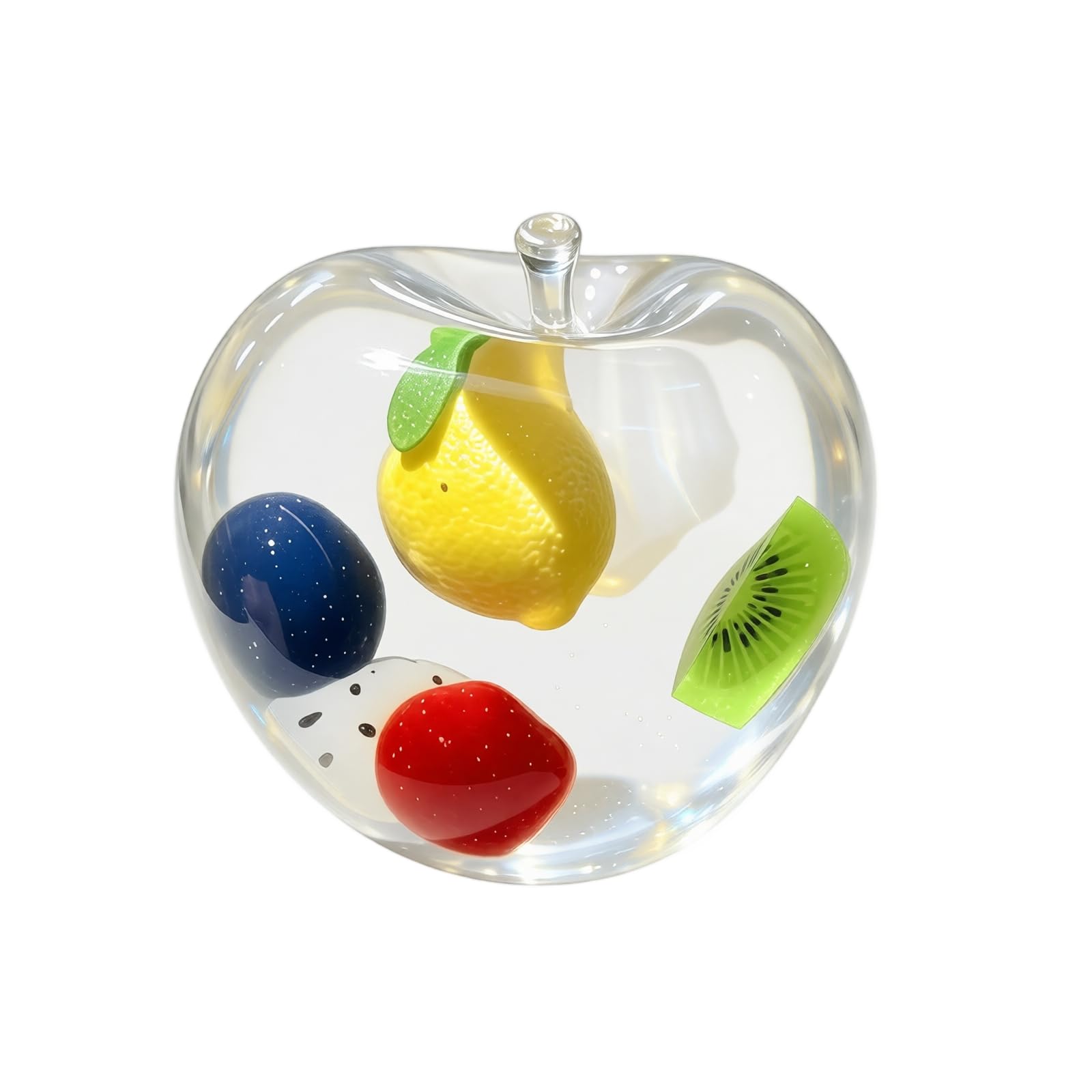 Clear Apple Squishy Stress Ball,Slush Filled Squishy Toy For Stress Relief