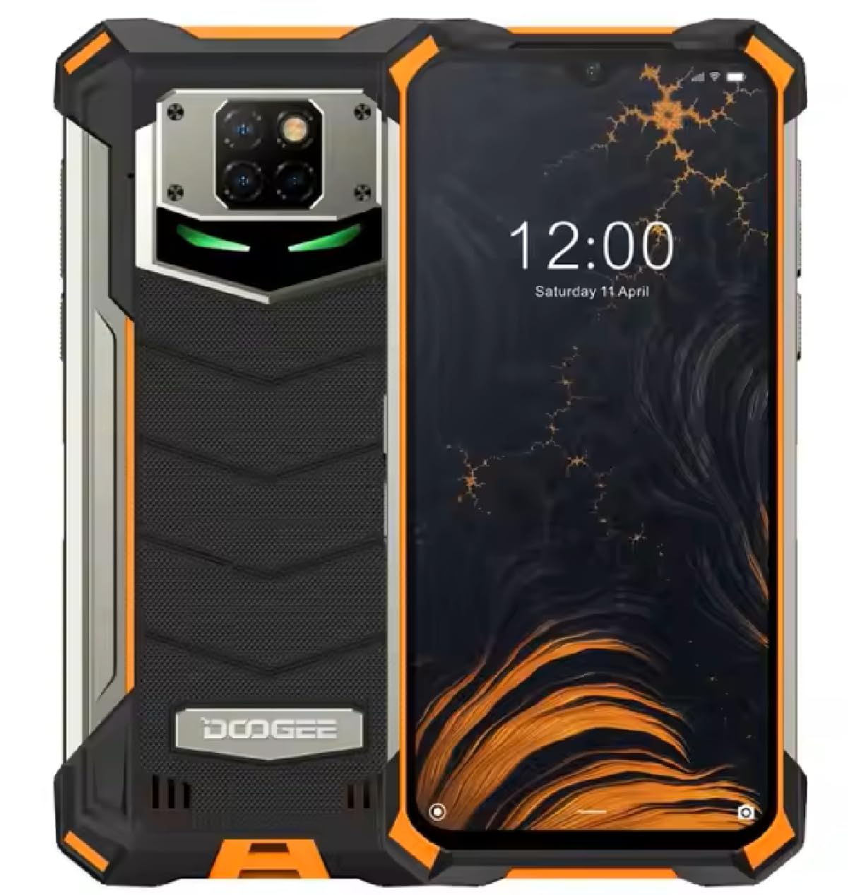 Smartphone Resistente S8P 10000mAh Batería, Octa-Core 6GB + 128GB Android 10, Cámara Cuatro 21MP, 6.3 "FHD + Corning Gorilla Glass, Carga Inalámbrica, IP68 Teléfono Móvil Antigolpes NARANJA
