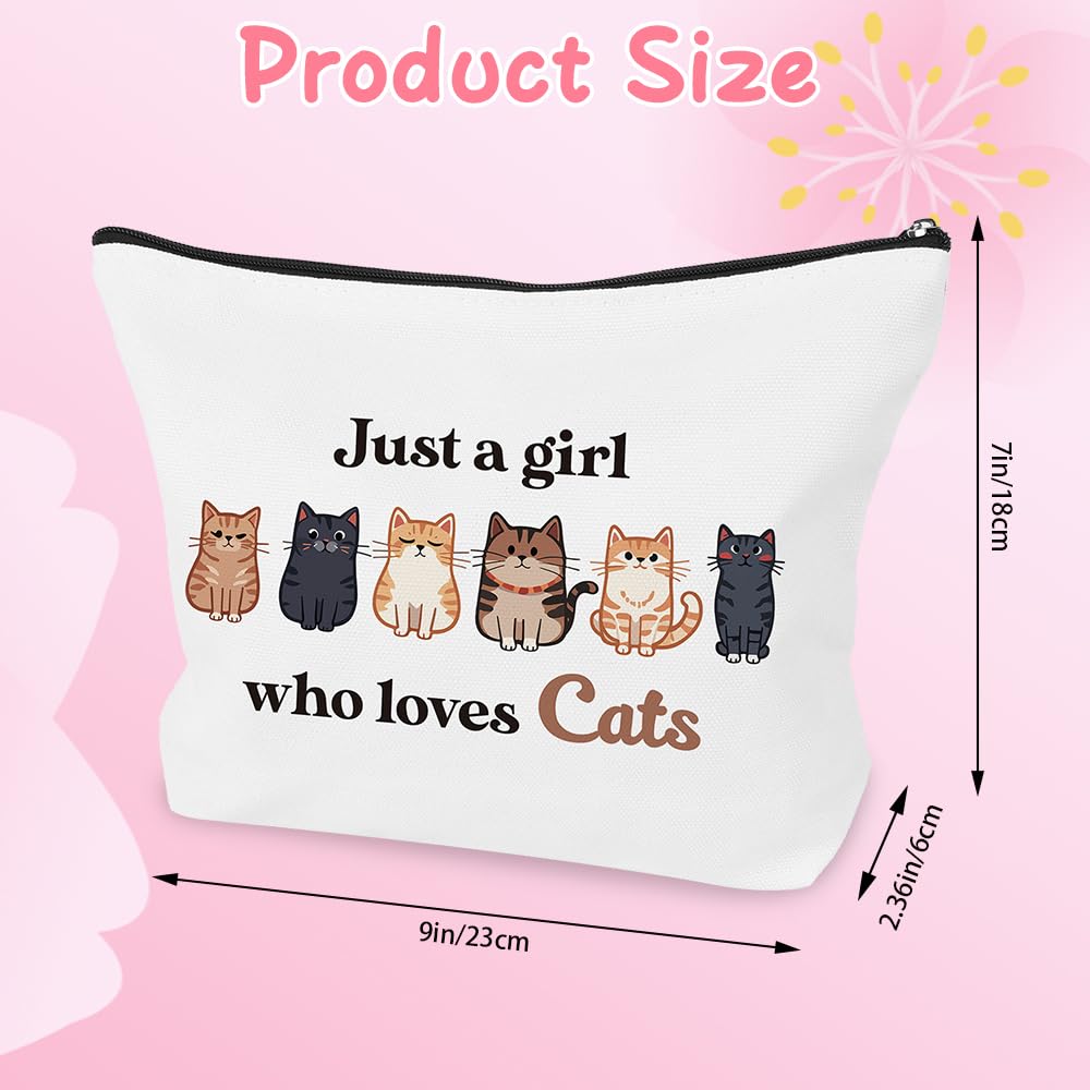 Cat Gifts for Women Girls Cat Lover Gifts Cute Pencil Case Makeup Bag for Girls Cats Themed Gift for Women Presents - Image 3