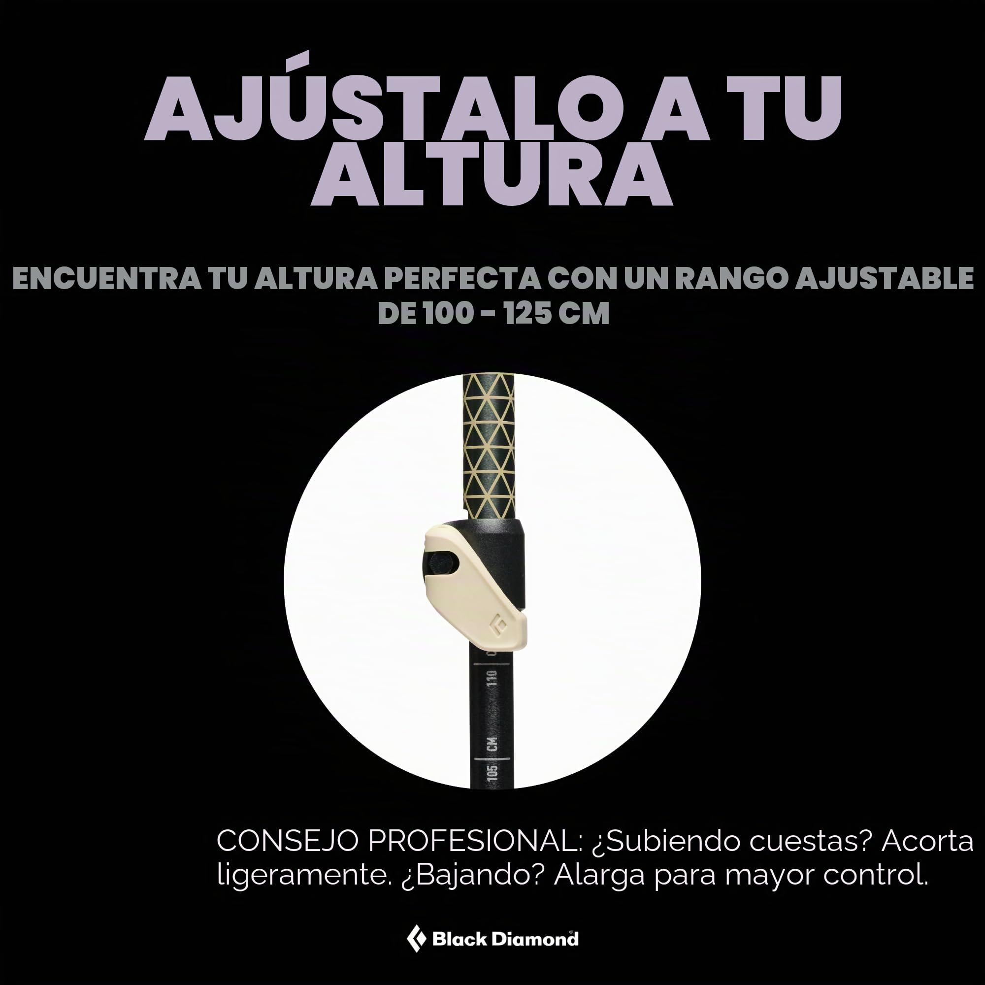 Black Diamond Trail Trek Poles Bastones de Senderismo, Unisex-Adult, Picante, 64-140 cm