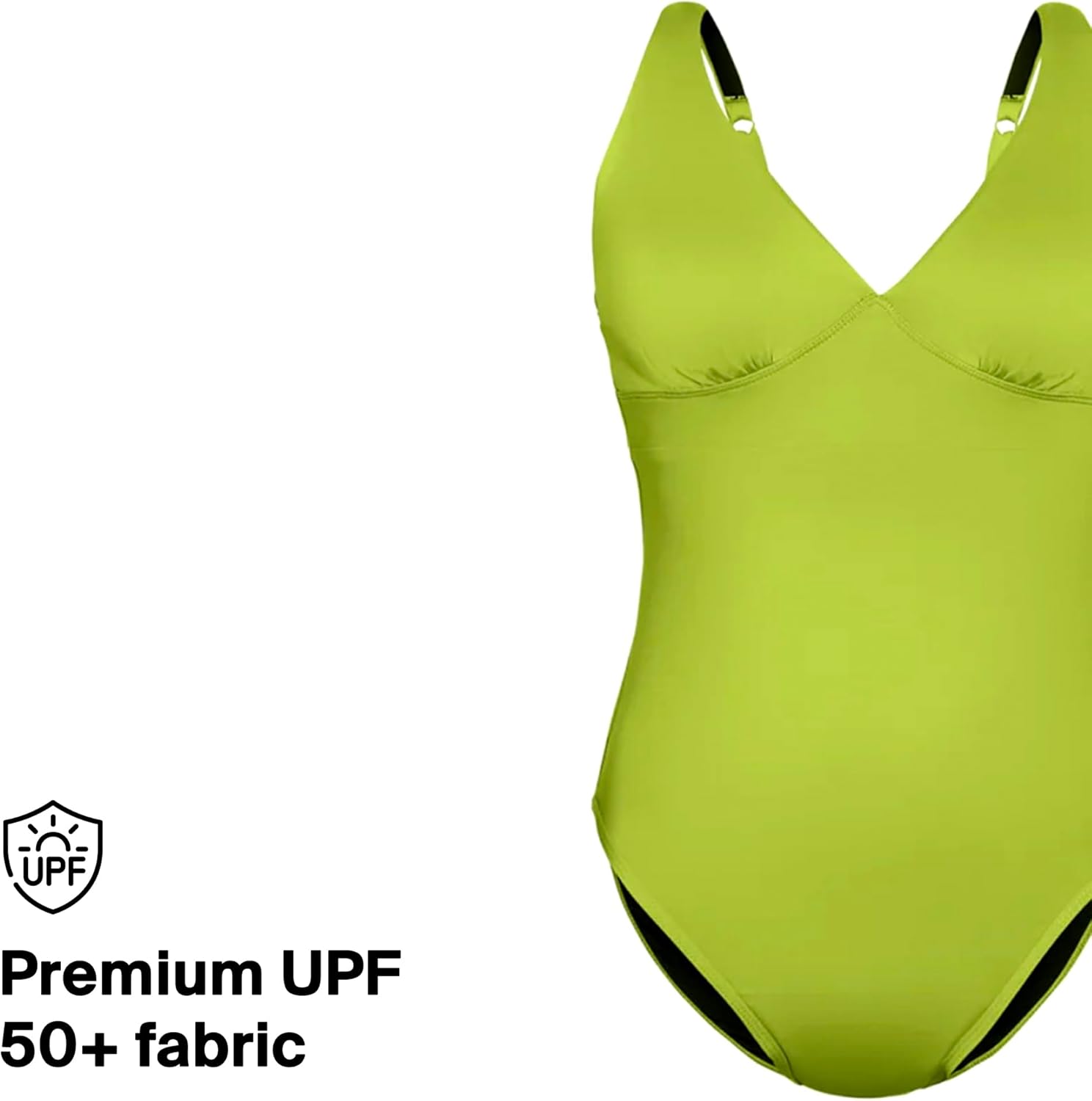 KNIX Women Leakproof Period Swimwear Plunge One-Piece – Light Flow Protection, Absorbs 1–3 Regular Tampons, UPF 50+