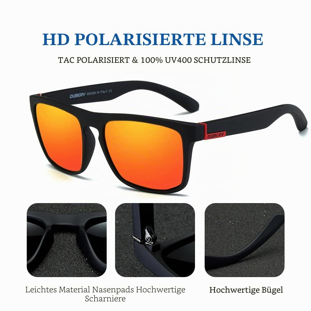 Polarisierte Sonnenbrille für Herren Damen-UV400 Schutz Leicht Retro Klassische Vintage-Ideal für Autofahren,Reisen,Angeln,Outdoor-Aktivitäten