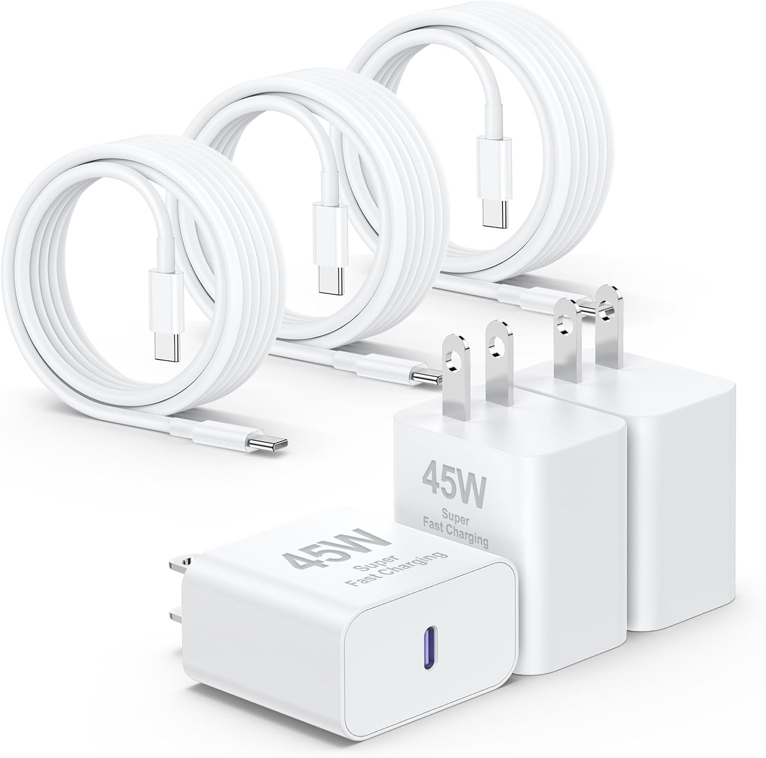 45W iPhone 17 Air 16 15 Pro Max Charger Fast Charging 6FT/10 FT/10FT,Super Fast USB C Charger Block with Extra Long Type C Charger Cable,PD Quick Adapter 3.0 for iPhone 17 16 15/17 16e 15Pro/16 Plus