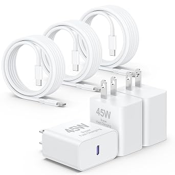 45W iPhone 17 Air 16 15 Pro Max Charger Fast Charging 6FT/10 FT/10FT,Super Fast USB C Charger Block with Extra Long Type C Charger Cable,PD Quick Adapter 3.0 for iPhone 17 16 15/17 16e 15Pro/16 Plus