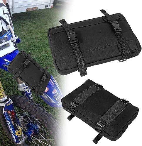 MOTO4U Bolsa de herramientas para guardabarros delantero, bolsa de herramientas de motocicleta para motocross, bolsa de horquilla de motocicleta