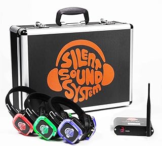 Starter Package for House Party, Garden Event, Backyard Family Home Movies (9 RF LED Headphones + 1 Transmitter)